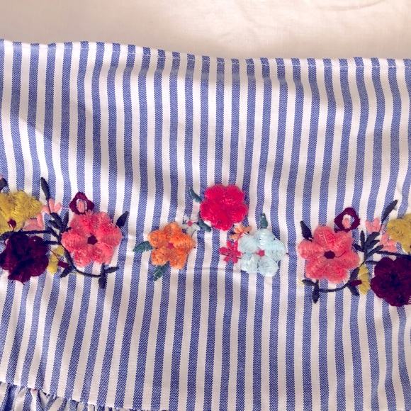 Zara Trafaluc off the shoulder striped top - Picture 4 of 5